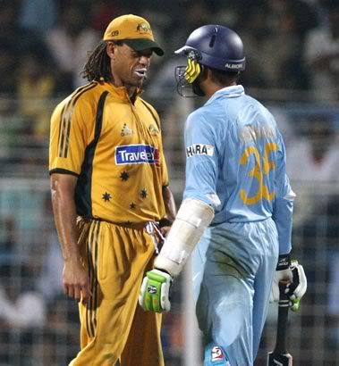 Andrew Symonds and Harbhajan Singh www.whoplayscricket.com