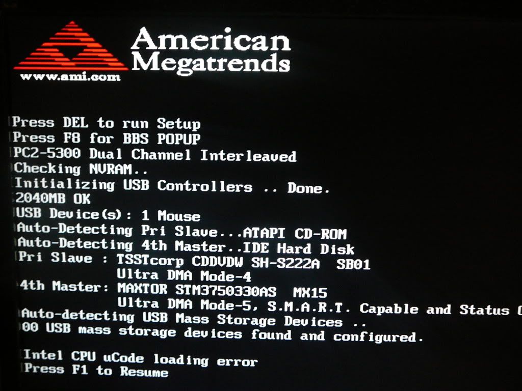 bios boot screen