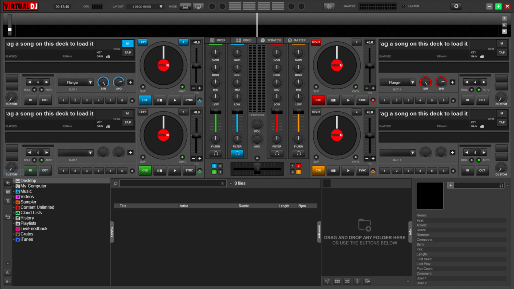 Original Virtual DJ 8 - 4 Deck Skin