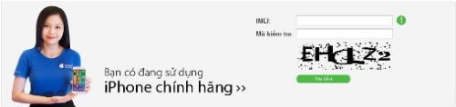 Người dùng chỉ cần nhập IMEI trên website http://apple.fpt.com.vn để kiểm tra nguồn gốc và chế độ bảo hành Iphone của mình