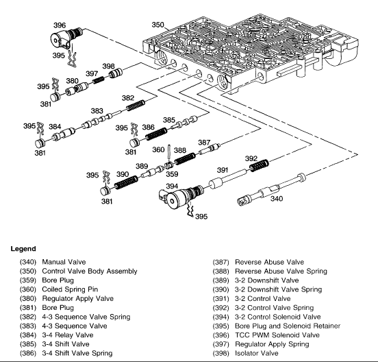 Where can you find a schematic showing how to reassemble a 4160e transmission?