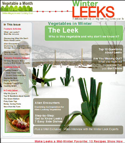 Vegetable A Month, Winter Leeks Issue
