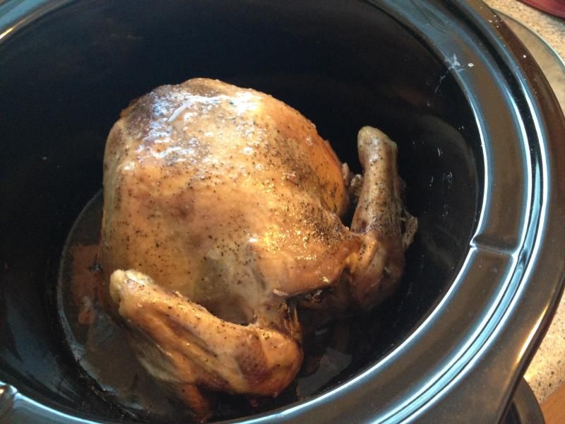 Browned Slow Cooker Chicken 