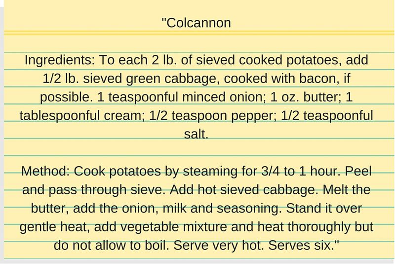 1960s version of Colcannon recipe