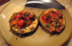 Breaded Eggplant with Fresh Tomato Topping