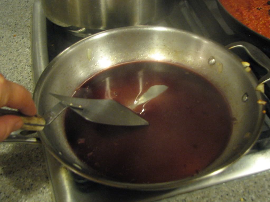 Deglazing the Pan with Wine