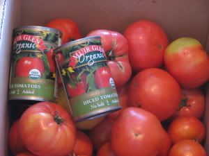 Box of Tomatoes--Fresh and Canned