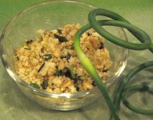 Millet with Garlic Scapes